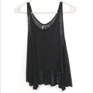 NWOT Flared, high/low, sheer tank